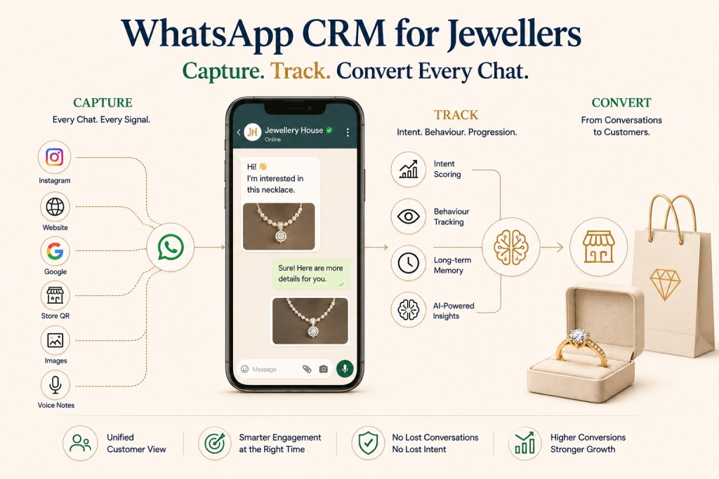 WhatsApp CRM for Jewellers: How to Capture, Track & Convert Every Chat